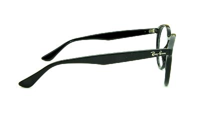 Óculos de grau Ray-Ban RB 2180 preto redondo armação acetato