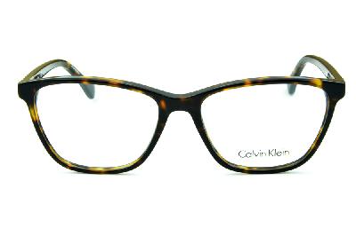 Armação de óculos de grau feminina gatinho Calvin Klein acetato Demi tartaruga efeito onça
