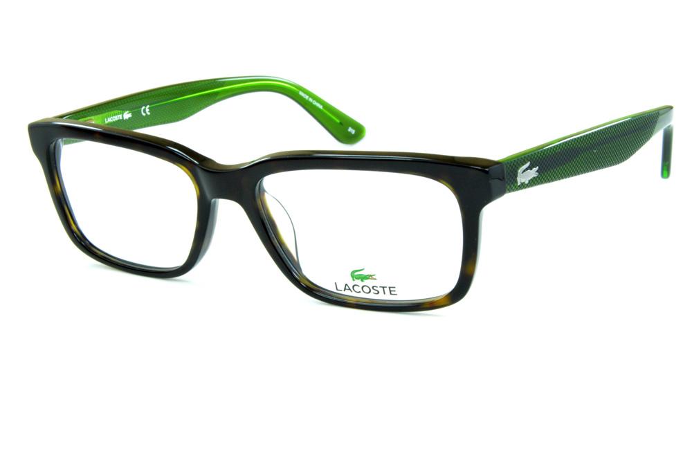 Óculos Lacoste L2672 Demi tartaruga efeito onça hastes verdes