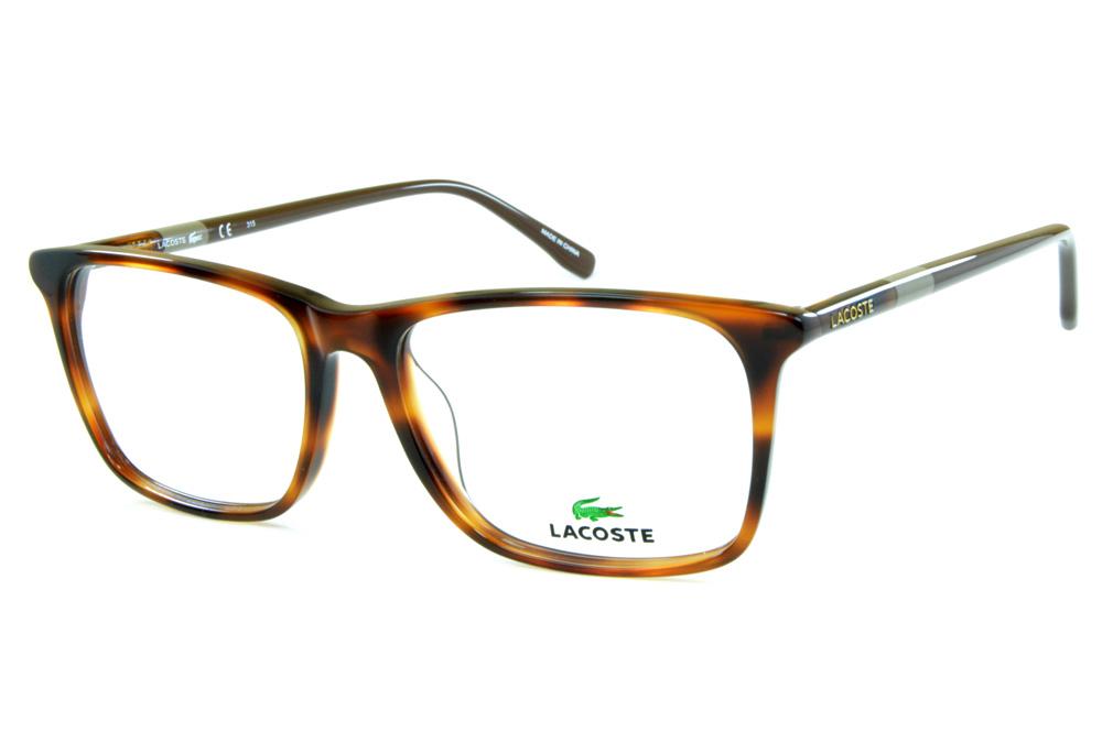 Óculos Lacoste L2752 acetato Demi tartaruga hastes marrom