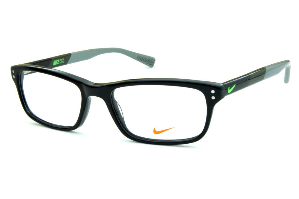 Óculos Nike 7237 preto haste cinza e logo verde fluorescente masculino