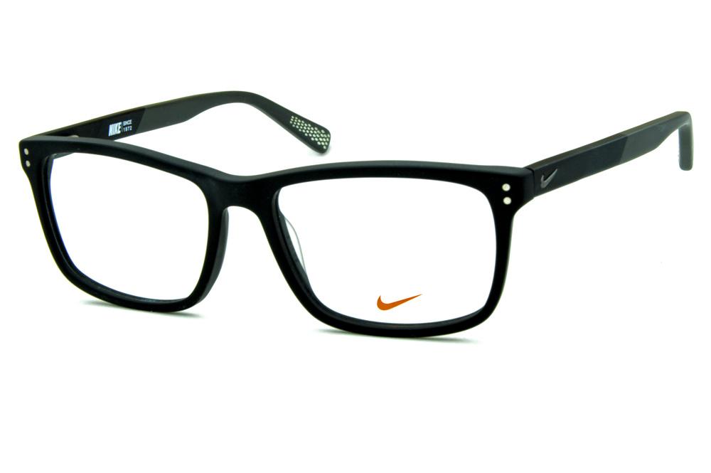 Óculos Nike 7238 Preto fosco haste cinza e logo de metal