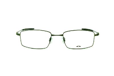 Óculos de grau Oakley Pewter em metal bronze e ponteiras emborrachadas masculino