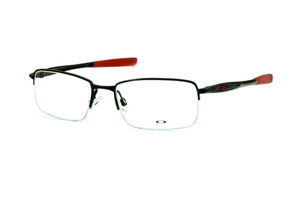 Óculos Oakley OX3167 Polished Black metal preto ponteira vermelha