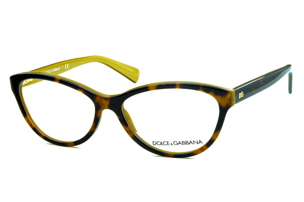 Óculos Dolce & Gabbana DG3232 Marrom tartaruga estilo gatinho