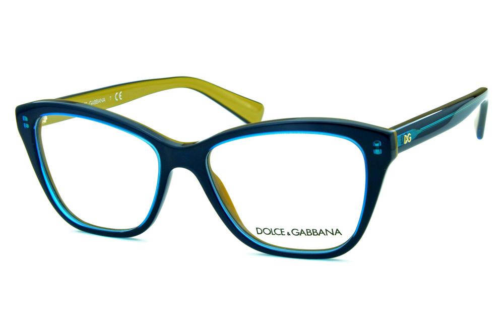 Óculos Dolce & Gabbana DG3249 azul interna dourado/caramelo feminino