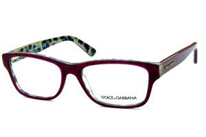 Óculos Dolce & Gabbana em acetato bordô com onça na parte interna para mulheres
