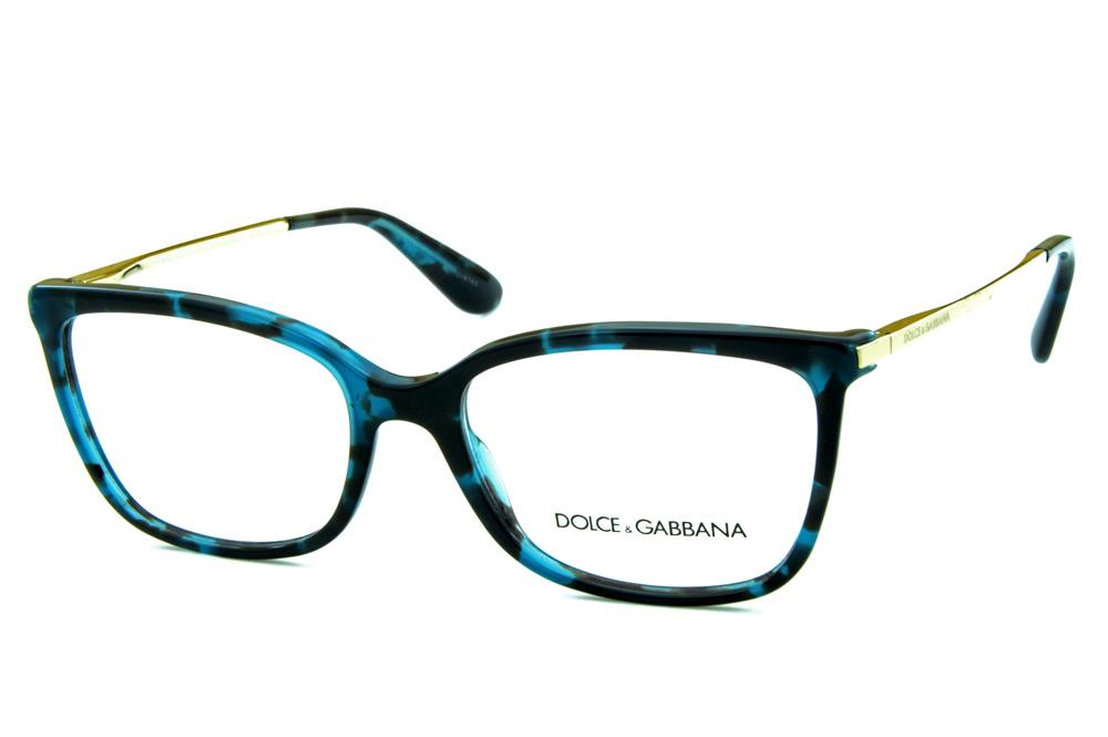 Óculos Dolce & Gabbana DG3243 Azul e preto mesclado feminino