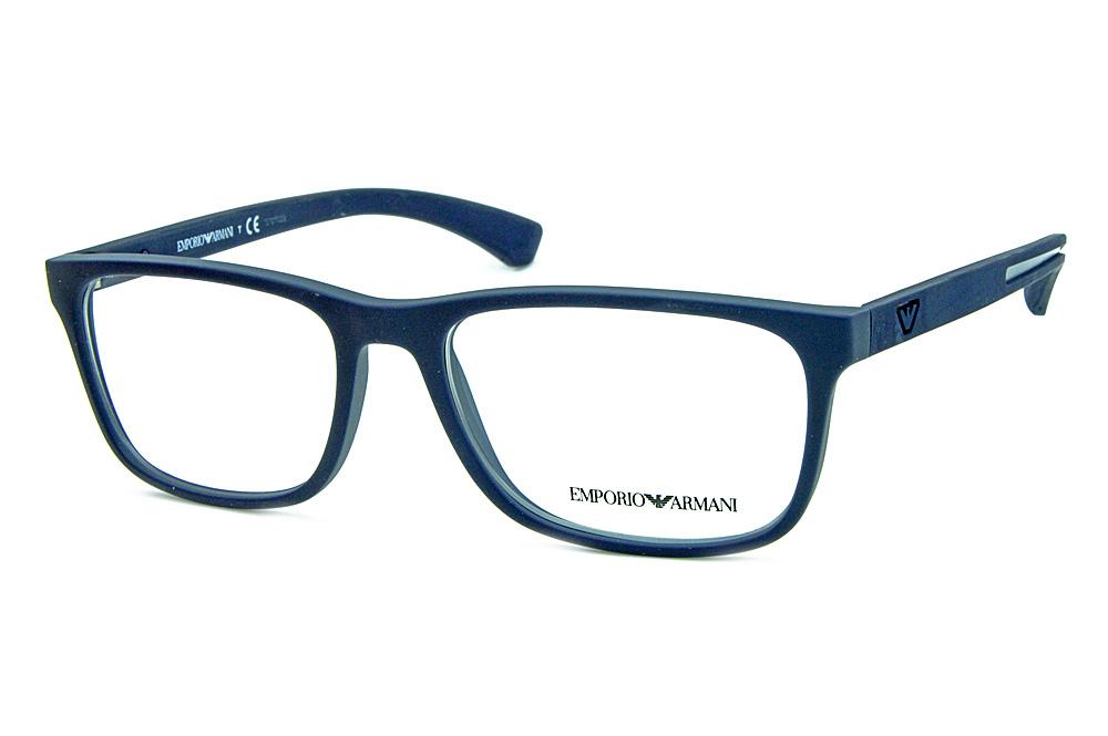 Óculos Emporio Armani EA3092 Azul fosco e detalhe de metal nas hastes