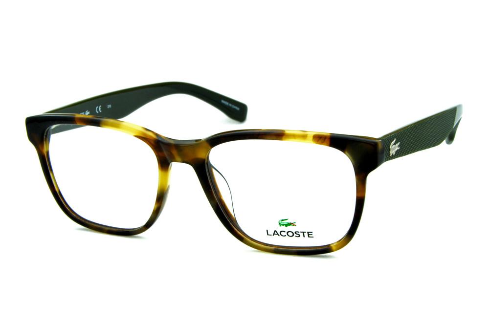 Óculos Lacoste L2748 Acetato Demi tartaruga haste verde musgo