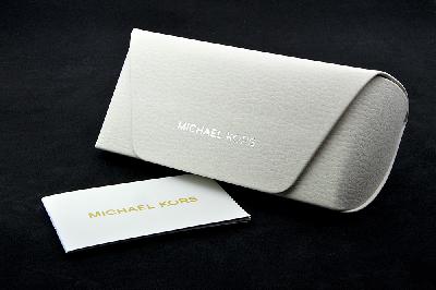 Óculos de sol redondo Michael Kors Kendall 2 metal dourado bronze de luxo com lente marrom e haste fina