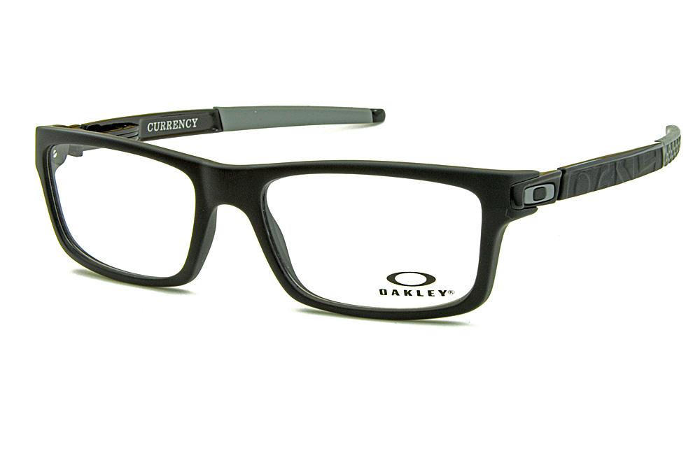 Óculos Oakley OX8026 Currency Acetato preto fosco detalhe cinza