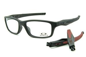 Óculos Oakley OX 8030 Crosslink Acetato Preto Fosco Troca Haste Preto/Vinho