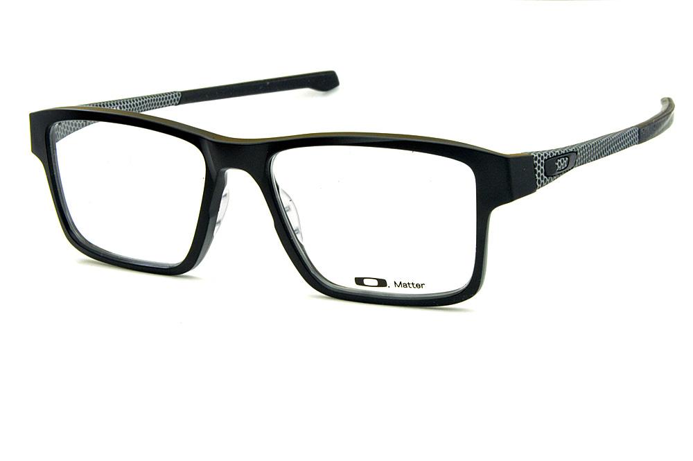 Óculos Oakley OX8040 Chamfer 2 Acetato Preto com detalhes cinza