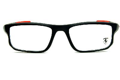 Óculos Oakley Voltage Satin Black acetato preto fosco com vermelho Edição Ferrari masculino