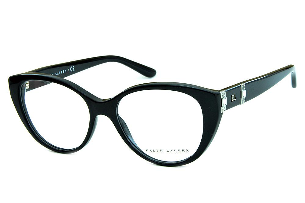 Óculos Ralph Lauren RL6147B acetato preto com strass feminino