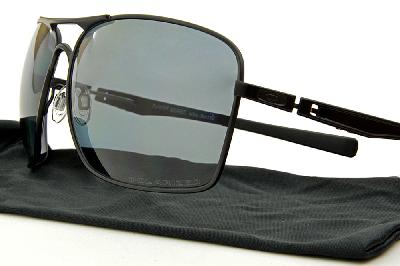 Óculos de sol Oakley OO 4063 PLAINTIFF SQUARED metal preto com lentes polarizadas