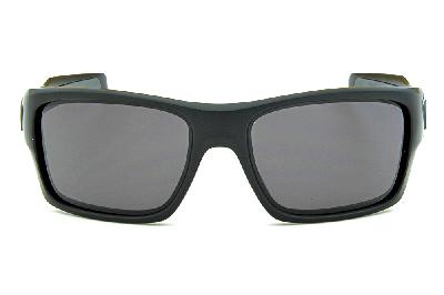 Óculos de sol Oakley Turbine em acetato preto fosco e cinza para homens