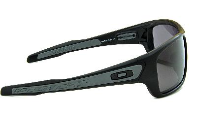 Óculos de sol Oakley Turbine em acetato preto fosco e cinza para homens