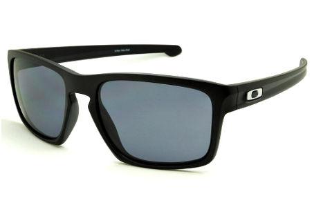 Óculos de sol Oakley Sliver acetato preto e lente cinza para homens