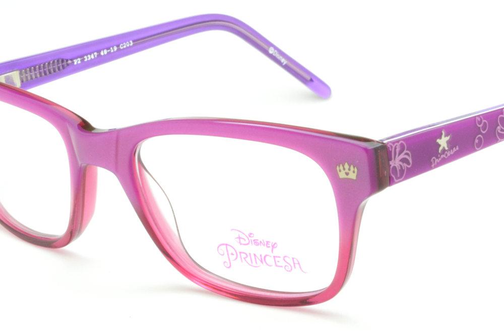 Óculos Disney de Grau Princesa rosa pink e roxo feminino infantil