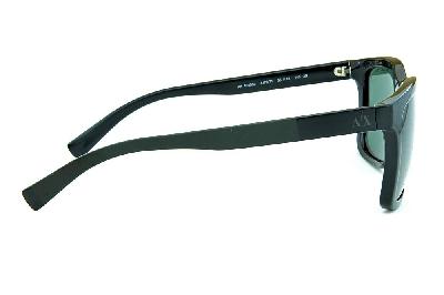 Óculos de Sol Armani Exchange acetato preto quadrado para homens e mulheres