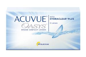 Lente de contato Acuvue Oasys Hydraclear PLUS kit com 6 lentes grau esférico -1,00
