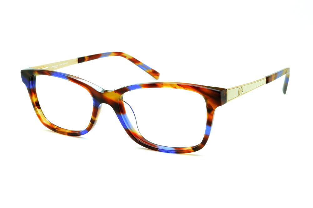 Óculos Ana Hickmann AH6217 marrom caramelo e azul quadrado