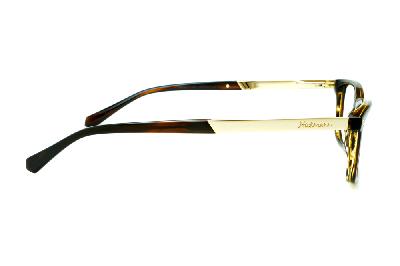Óculos Ana Hickmann acetato marrom mesclado e haste metal dourada para mulheres