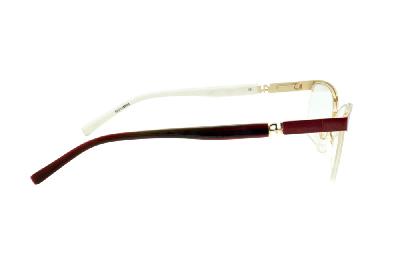 Armação de óculos de grau Ana Hickmann fio de nylon gatiho vinho e dourado feminino