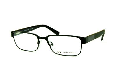 Óculos Armani Exchange AX 1017 preto com hastes preta fosca e logo cinza