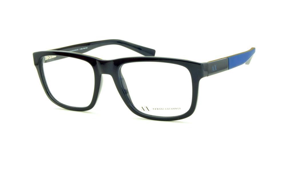 Óculos Armani Exchange AX 3025 azul e haste azul royal
