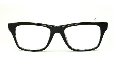 Óculos de grau Atitude em acetato preto com haste preta/branca para homens e mulheres