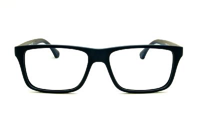 Óculos Emporio Armani EA 3034 azul e marrom com haste efeito borracha