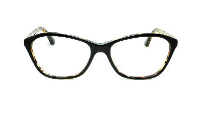 Armação de grau Óculos Emporio Armani acetato gatinho preto e tartaruga onça mesclado para mulheres