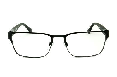 Óculos Emporio Armani EA 1027 preto fosco em metal com haste efeito borracha