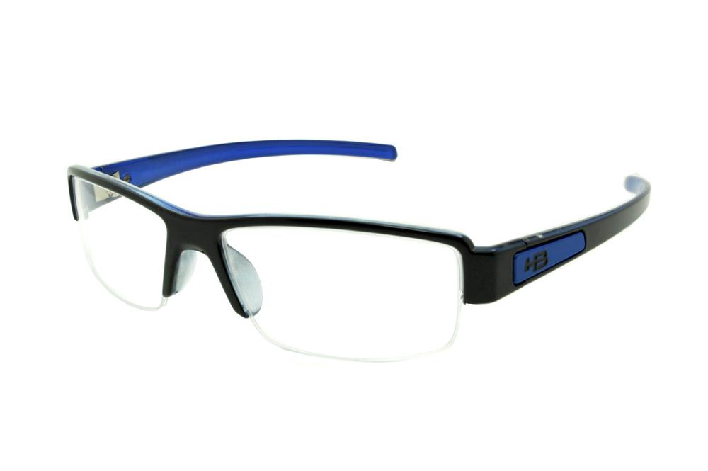 Óculos HB Black On Blue preto brilhante e azul e fio de nylon