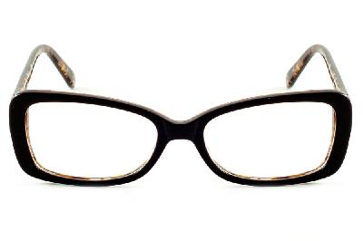 Óculos Ilusion em acetato marrom com haste flexível de mola florida