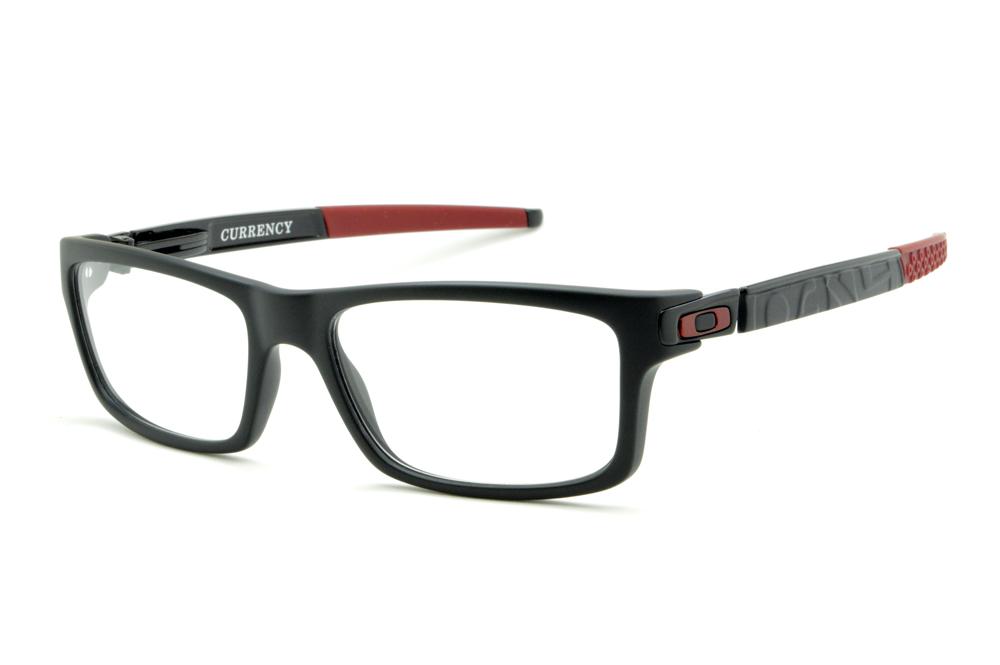 Óculos Oakley OX8026 Currency preto fosco haste vermelha