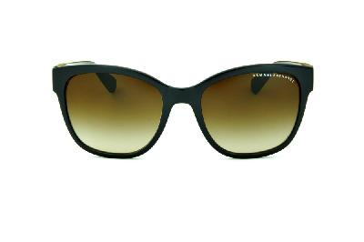 Óculos de Sol Armani Exchange em acetato marrom e lente degradê para mulheres