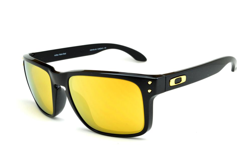 Óculos Oakley OO9102L Holbrook Shaun White preto e lente amarela