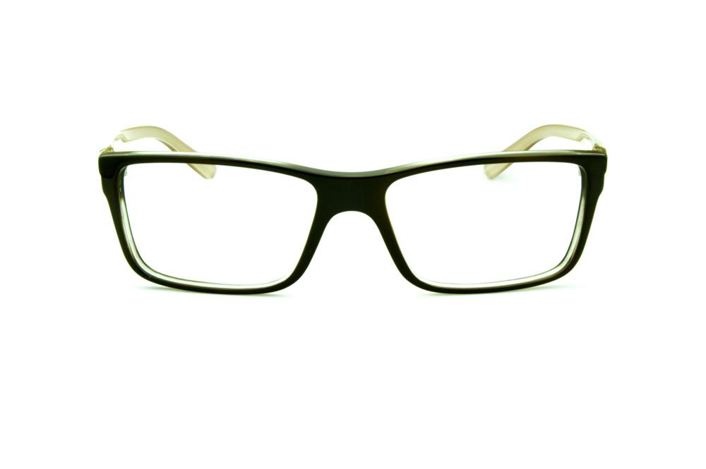 Óculos de grau Hot Buttered HB Polytech marrom café e bege interno na haste para homens