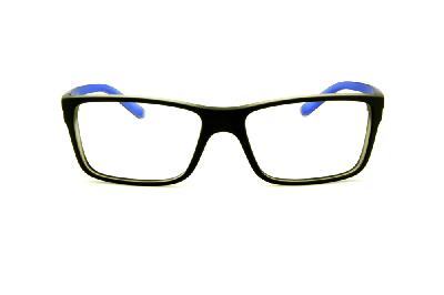 Óculos de grau Hot Buttered HB Polytech preto fosco com haste azul fosco para homens