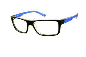 Óculos de grau Hot Buttered HB Polytech preto fosco com haste azul fosco para homens