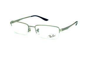 Óculos Ray-Ban RB 6294 metal grafite fio de nylon com haste flexível de mola e ponteira azul