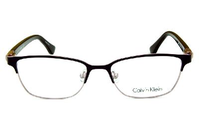 Óculos de grau Calvin Klein metal roxo e rosê estilo gatinho para mulheres