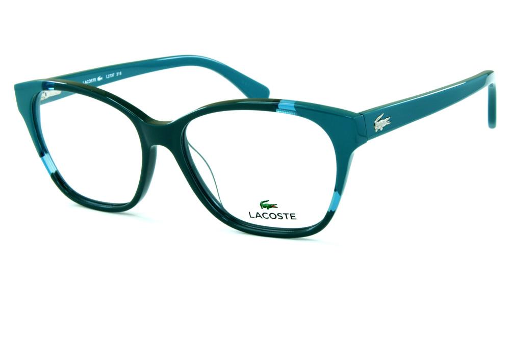 Óculos Lacoste L2737 acetato verde verde água estilo gatinho