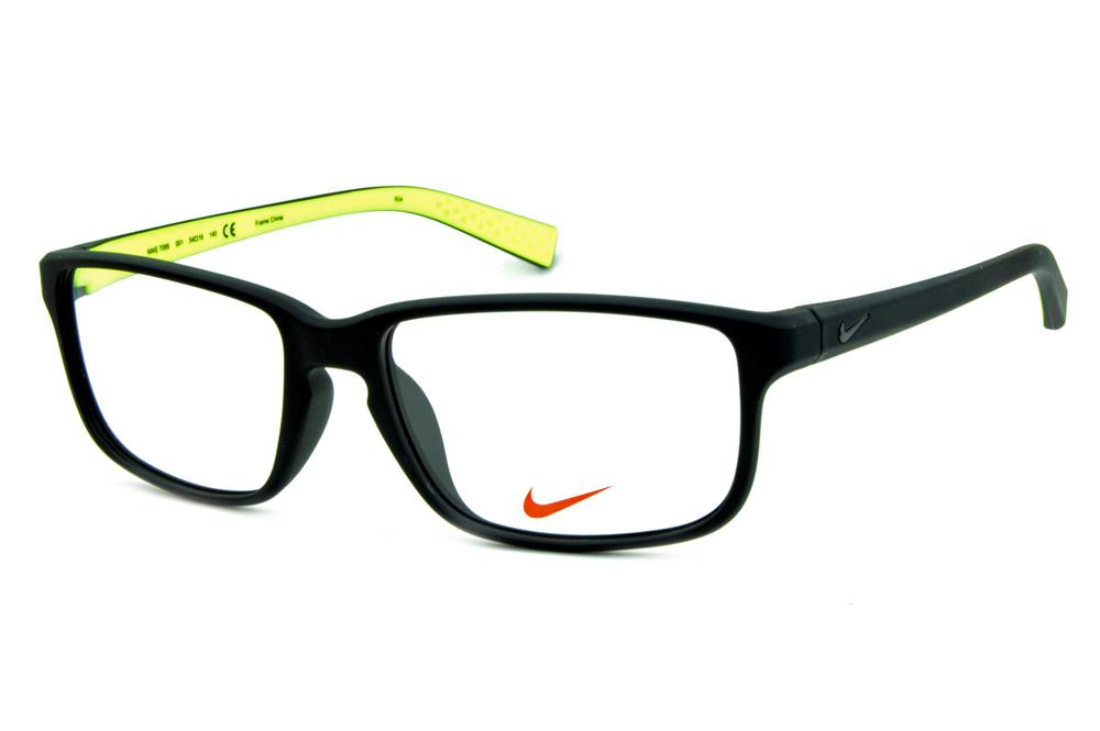 Óculos Nike 7095 Preto fosco verde fluorescente interno nas hastes