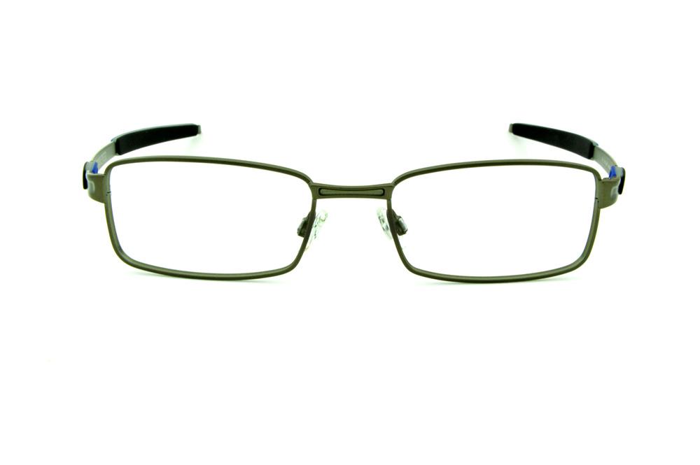 Óculos Oakley OX 3112 Tumbleweed metal grafite com ponteiras e logo emborrachado dupla cor