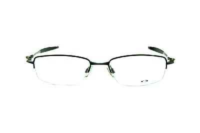 Óculos Oakley OX 3129 Polished Black metal preto fio de nylon com ponteiras emborrachadas